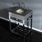 Fauceture KVSP2522A1 25" Stainless Steel Sink W/ Steel Console Sink Base, Chrome KVSP2522A1 - alternate 3